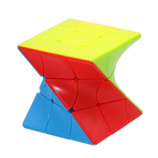 Fanxin Twisty 3x3 Torsion Magic Cube Coloful Stickerless Cube เกมสมอง