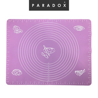 Paradox พาราดอกซ์ เเผ่นซิลิโคนนวดและอบขนมมีมาตรวัด 50x40x0.1 cm.Silicone Baking Mat with measurement 50x40x0.1 cm.