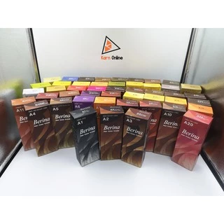 (⭐เบอร์ A1 - A47) Berina Hair Color Cream ครีมย้อมผม เบอริน่า คัลเลอร์ ครีม มี 47 สีให้เลือก (60 g.)