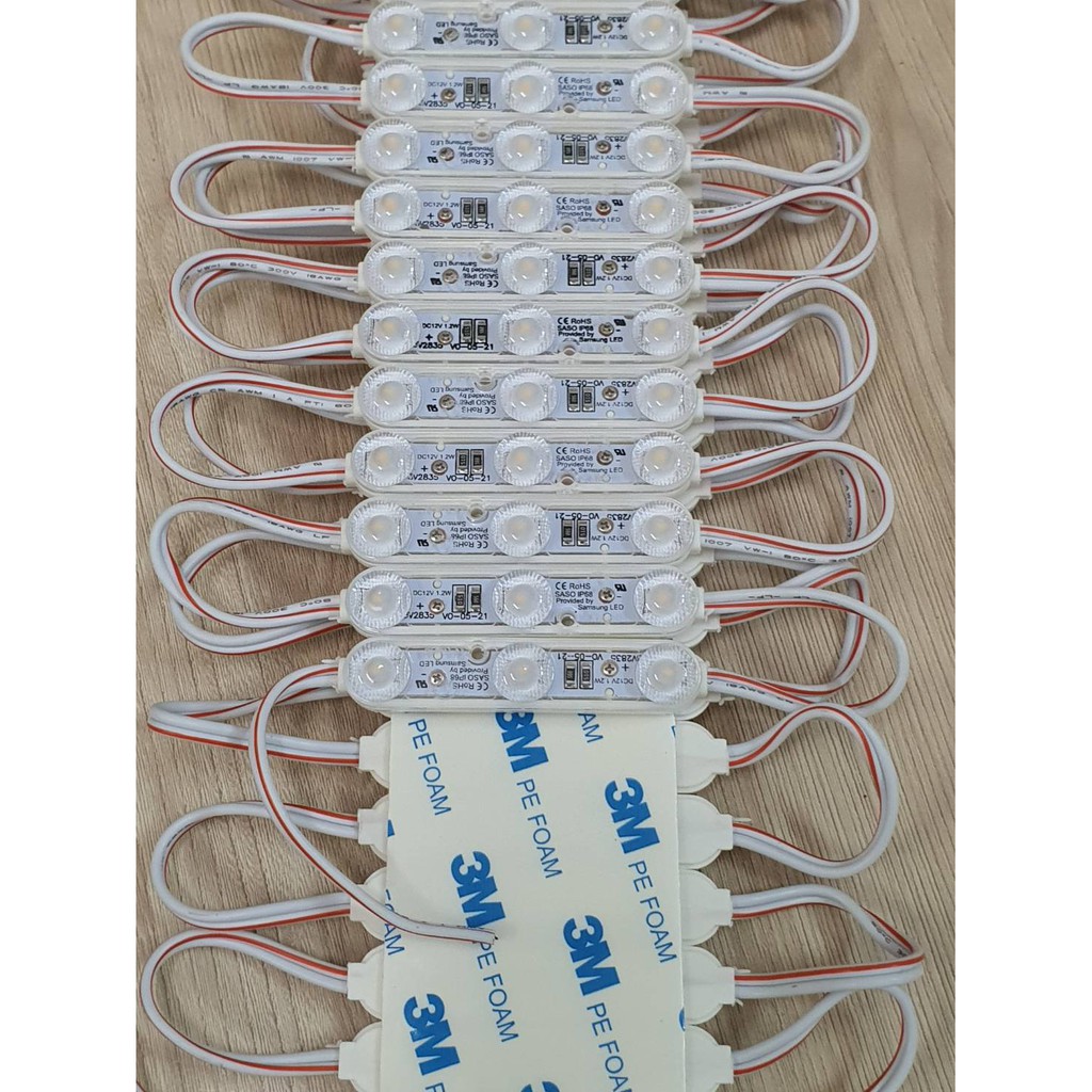 ไฟป้าย led module โมดูล Heavy Duty 12V 1.2Watt  แสงขาว 13000K 3000K Samsung 2835chip กันน้ำ IP68 รับ