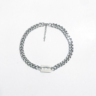 CHAIN CHOKER WHIT RAZOR PENDANT โชคเกอร์ใบมีด