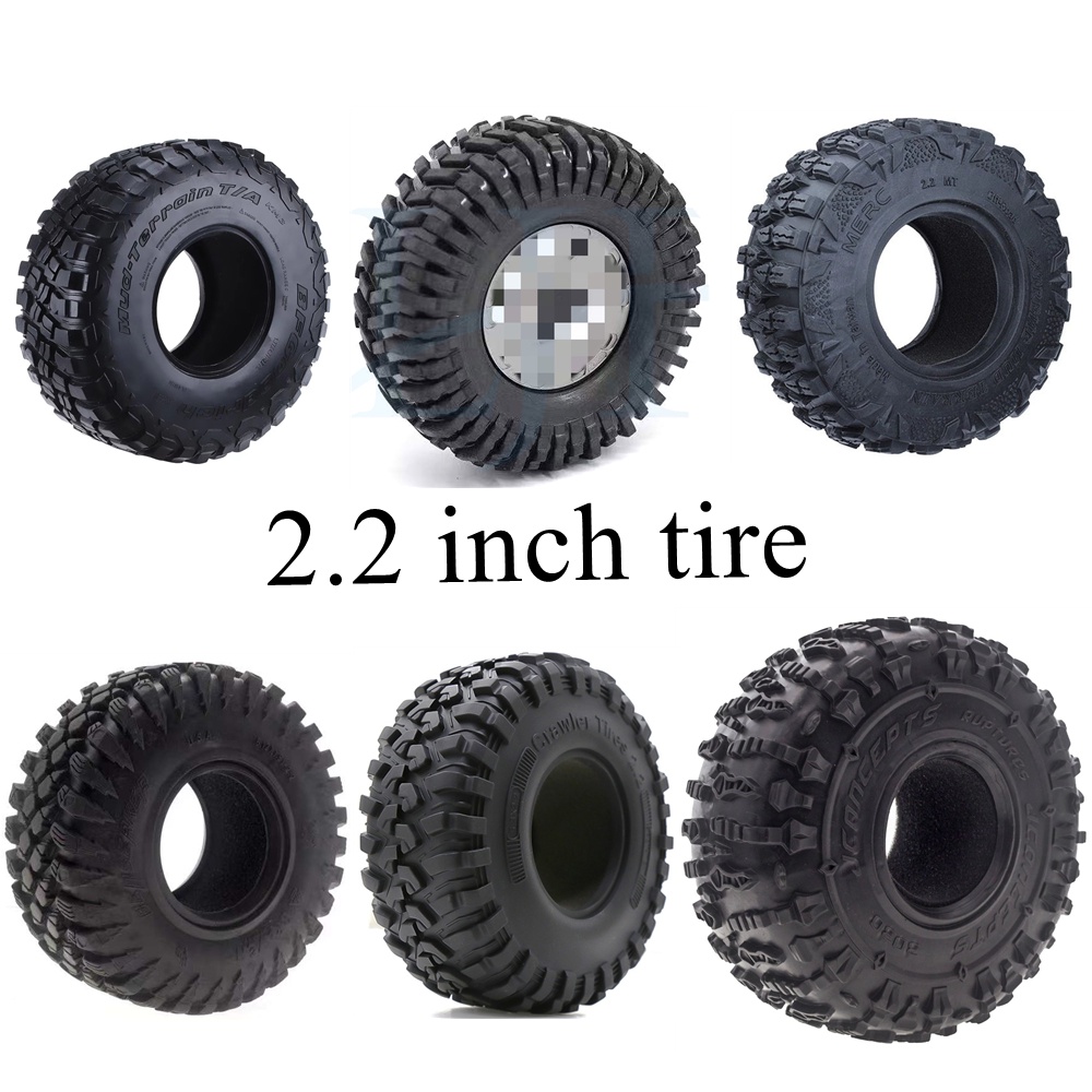 ยางล้อรถ ขนาด 2.2 นิ้ว สําหรับรถไต่หินบังคับ TRX4 TRX6 SCX10 Yikong D90 90046 KM2 RBX10 TK300