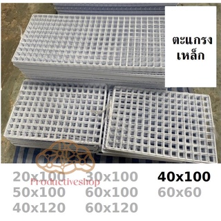 ตะแกรงลวด ชุบขาวดำ 40x100 ตะแกรงแขวนสินค้า ตะแกรงแขวนของ ตะแกรงขายของ สำหรับแขวนโชว์ pd99