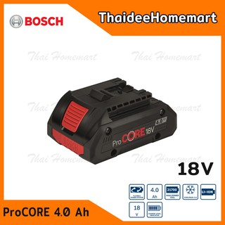 BOSCH แบตเตอรี่ 18V. ProCORE 4.0 Ah รุ่น 1600A0193L รับประกันศูนย์ 6 เดือน