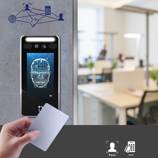 FC5 เครื่องสแกนใบหน้าพร้อมอ่านคีย์การ์ด อุปกรณ์จดจำใบหน้า 5 นิ้ว IPS ความละเอียดสูง