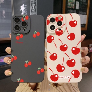 เคสโทรศัพท์มือถือ ขอบสี่เหลี่ยม ลายเชอร์รี่ สําหรับ Infinix Hot 12i 10S 11 10 Play 11S 10i Smart 6 HD X6511 X657B X6512 Note 12 G96