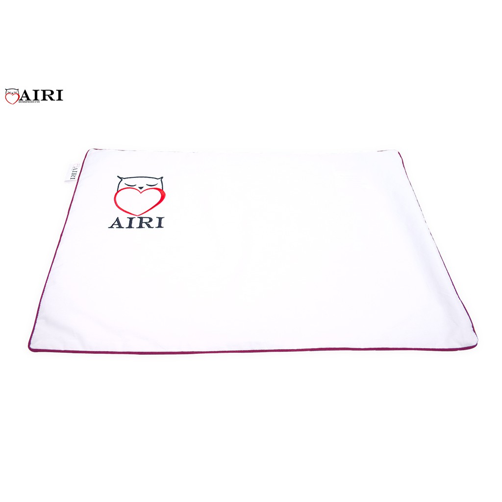AIRI ปลอกหมอนชั้นนอก สีขาวนวล รุ่นใหม่ไม่มีกุ้นแดง รุ่น KIDDO คอตตอน 100 % เนื้อผ้าละเอียด มาพร้อมซิ