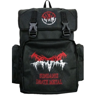 Xtab กระเป๋าเป้สะพายหลัง ลาย SUNDANESE DEATHMETAL BACKPACK XTAB DISTRO