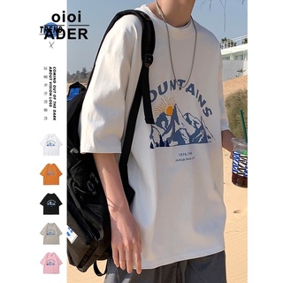 [S-5XL] Oioi เสื้อยืดแขนสั้น ทรงหลวม สไตล์ญี่ปุ่น แฟชั่นฤดูร้อน สําหรับผู้ชาย