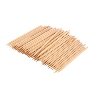 100pcs Design Orange Wood Stick Cuticle Pusher Remover Manicure Care Professional Manicure Tools Accessories