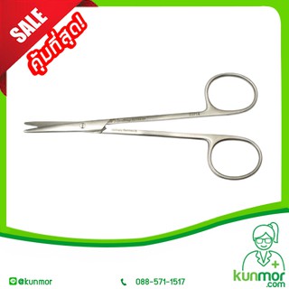 กรรไกรตัดเนื้อปลายตรง Metzenbaum Scissors Str.11.5 Cm.(ใช้สำหรับในการผ่าตัด วัสดุทำจากสแตนเลสคุณภาพ)