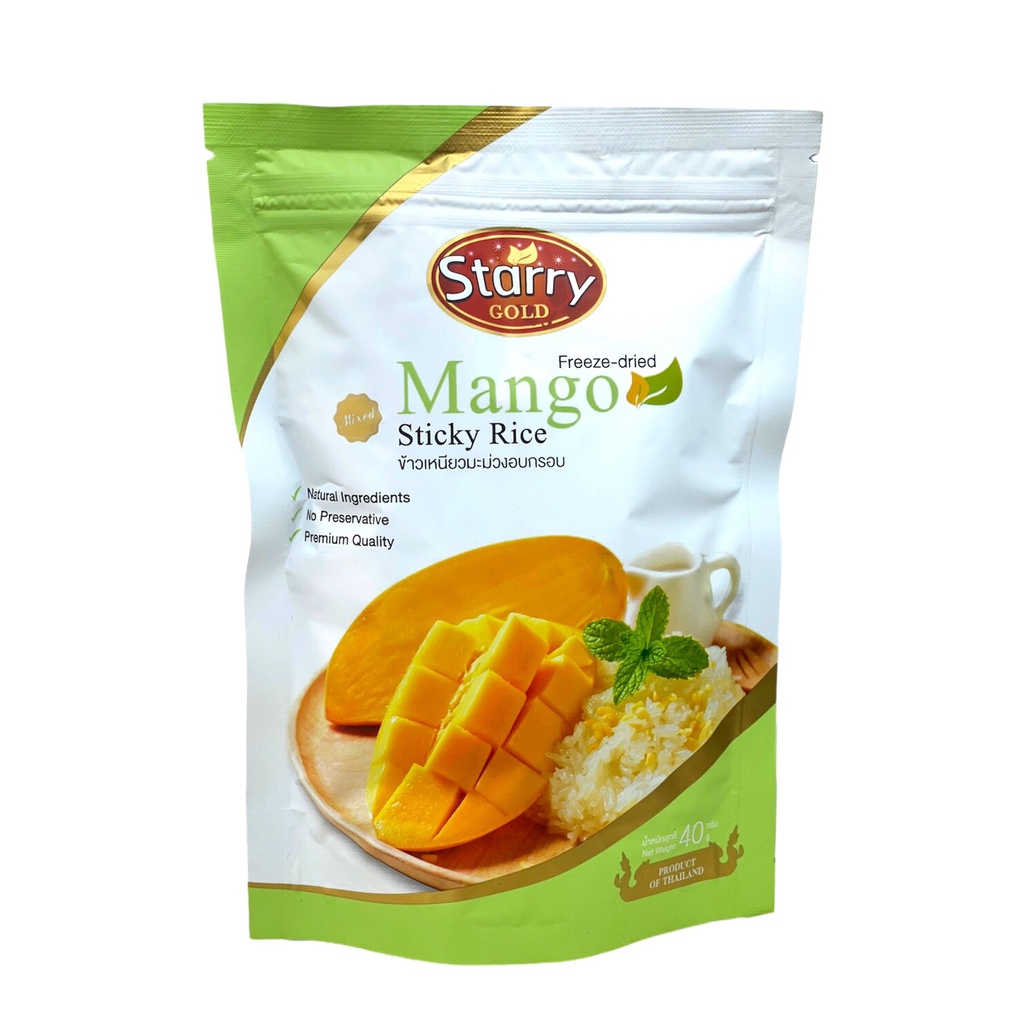 Starry Freeze-dried Fruit Mango Sticky Rice ข้าวเหนียวมะม่วงฟรีซดราย ข้าวเหนียวมะม่วงอบกรอบ ตรา สตาร