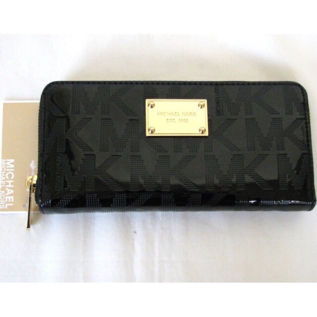 #ส่งฟรี EMS‼️  #ของแท้ 💯% Michael Kors Jet Set Zip Around 35H2MJSZ7Z-Black