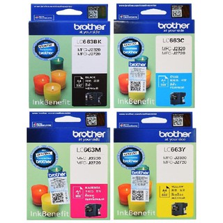 ตลับหมึก Brother LC663BK,C,M,Y