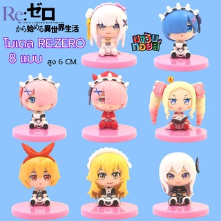 ฟิกเกอร์ โมเดล รีซีโร่ RE:ZERO 8 แบบ ฐานชมพู MAWINTOYS