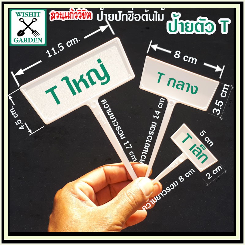 ป้ายชื่อต้นไม้ P&U ป้ายเขียนชื่อต้นไม้ ป้ายตัวที มี 3 ขนาด (เล็ก-กลาง 1 ซอง บรรจุ 100ชิ้น) ทีใหญ่ 1 ห่อบรรจุ50ชิ้น