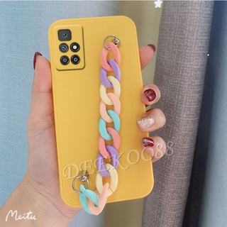 เคสโทรศัพท์ Xiaomi Redmi 10 Note10 Note 10Pro 10S 5G 4G 9T Mi POCO M3 Pro Phone Case Rainbow Bracelet Simple Casing Color Silicone Back Cover เคส Redme Redmi10 Note10 Pro Note10S Note10Pro Skin Feel TPU Softcase