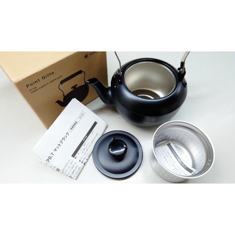 バーベキュー・調理用品 snow peak PG-160 TEAPOT CLASSIC 0.7 Snow peak Teapot classic 0.7 matte black PG-160 outdoor 0.7L