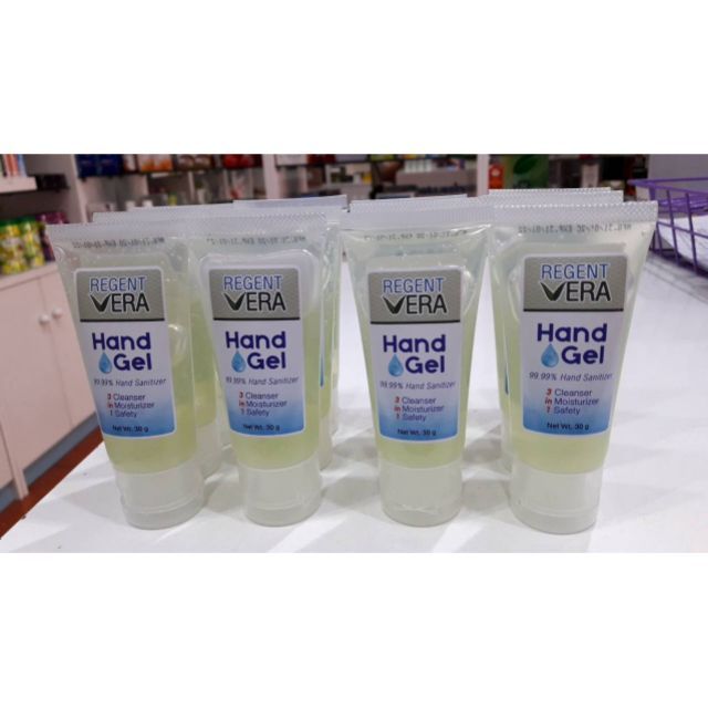 เจลล้างมือขนาดพกพา 30 ml. ฆ่าเชื้อโรคได้ถึง 99.99% Regent Vera 3 in 1 hand gel