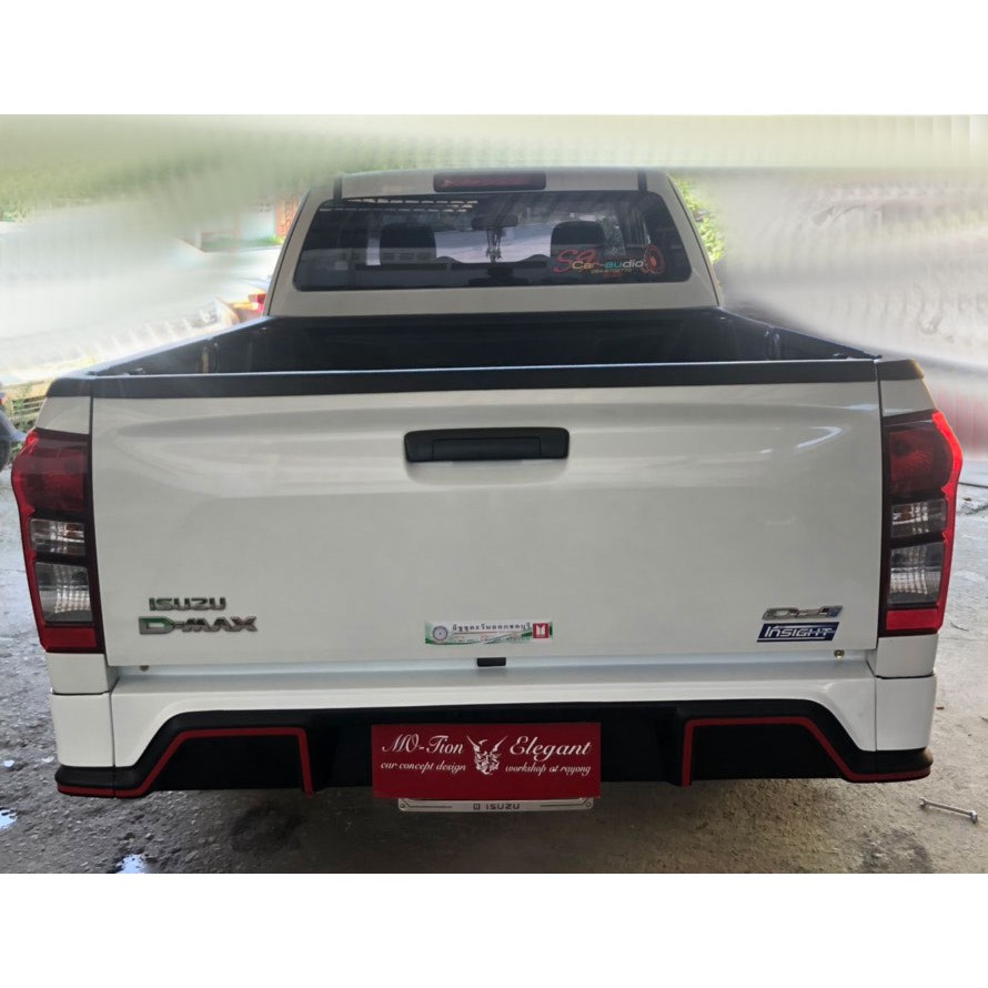 สเกิร์ตหลัง D-MAX 2018-2019 ลิ้นหลังทรง X-Series (ตัวเตี้ย รุ่นแค๊ปเท่านั้น) พลาสติก ABS งานดิบ ไม่ทำสี - รูปที่ 2