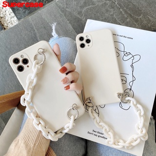 Phone Case for Samsung Galaxy A42 A12 A32 5G A72 A52 A02s M51 M31s S21 Plus Ultra Hand Chain Casing Soft Cover Korean Ins Milk white pink Acrylic ins style