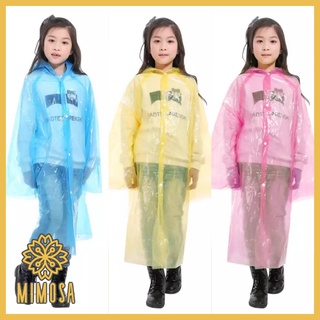 MIMOSA เสื้อกันฝนเด็ก ชุดกันฝนราคาถูก น้ำหนักเบา พกพาสะดวก สำหรับเด็กโต