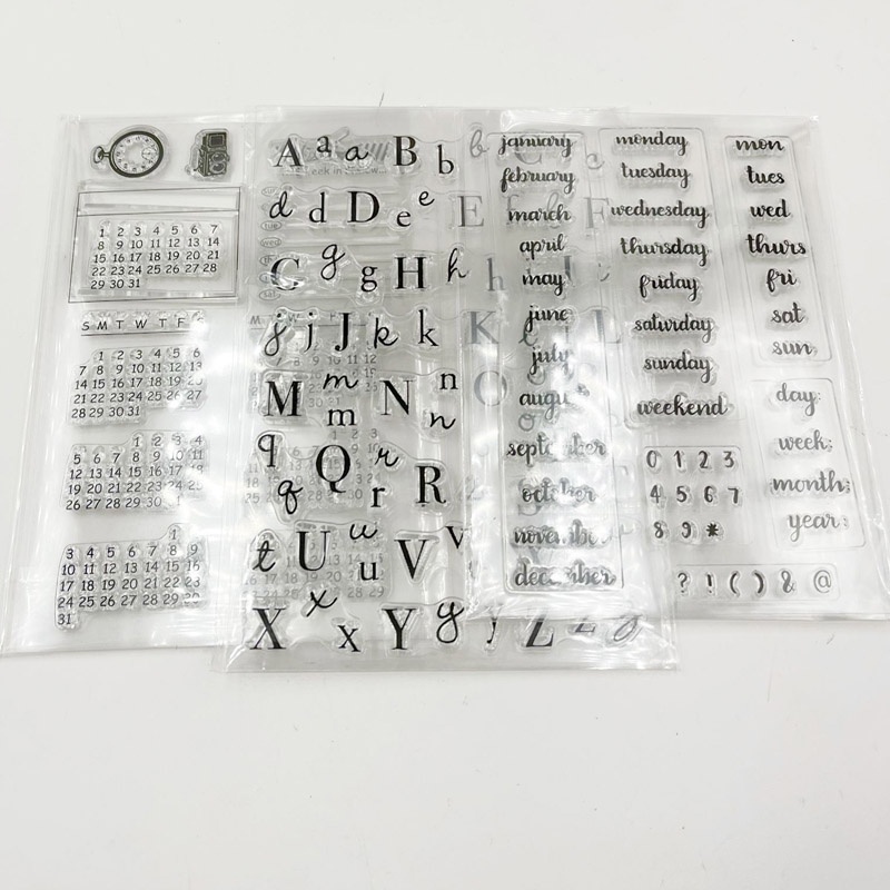 คํา/จดหมายซิลิโคนใสแสตมป์ยาง Cling ไดอารี่ Scrapbooking DIY