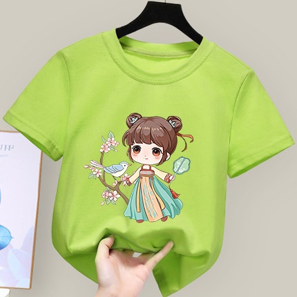 เสื้อยืด พิมพ์ลายการ์ตูน Budak สีเขียวทหาร ระบายอากาศ สําหรับเด็กผู้ชาย และผู้หญิง
