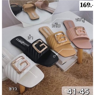 👠sz.41-45 รองเท้าแตะไซส์ใหญ่งานอะไหล่ G หรู