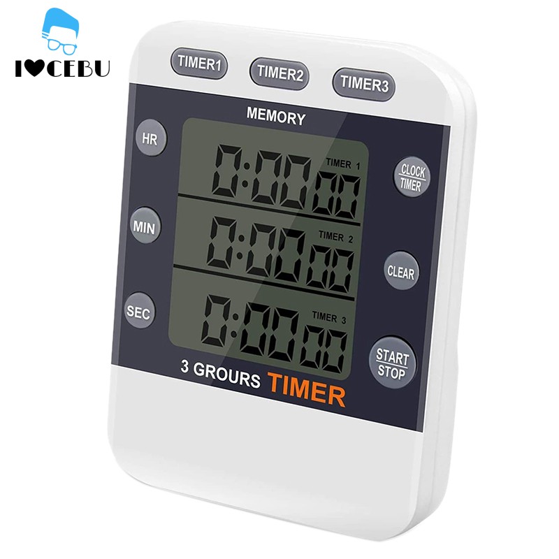 Deli Multifunctional Timer Digital Kitchen Timer with Big Digits ...
