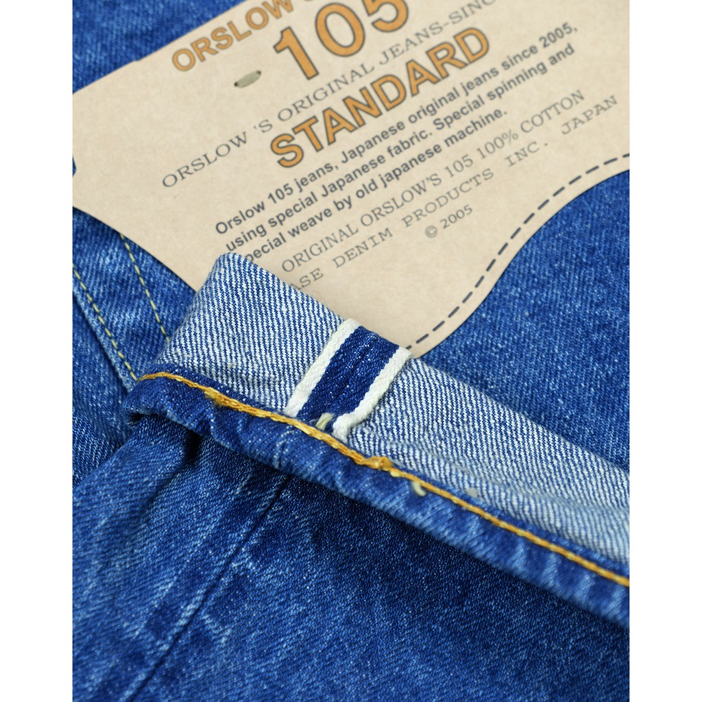 กางเกงยีนส์ผ้าฟอก  Orslow  105 2year Wash 01-1050-84 Standard Selvedge Denim - รูปที่ 3