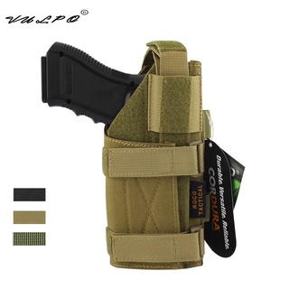 Vulpo ยุทธวิธีปืนซอง MOLLE Modular เข็มขัดปืนซองและ9มิลลิเมตรนิตยสารกระเป๋าสำหรับ M9 1911 Glock 17 19 22 23 31 32 34 35