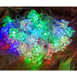 ไฟประดับคริสต์มาส ก้อนน้ำแข็ง แสงสีสลับ