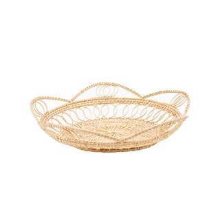 NT440 Rattan Fiower  Tray-M ถาดหวายรูปดอก - M