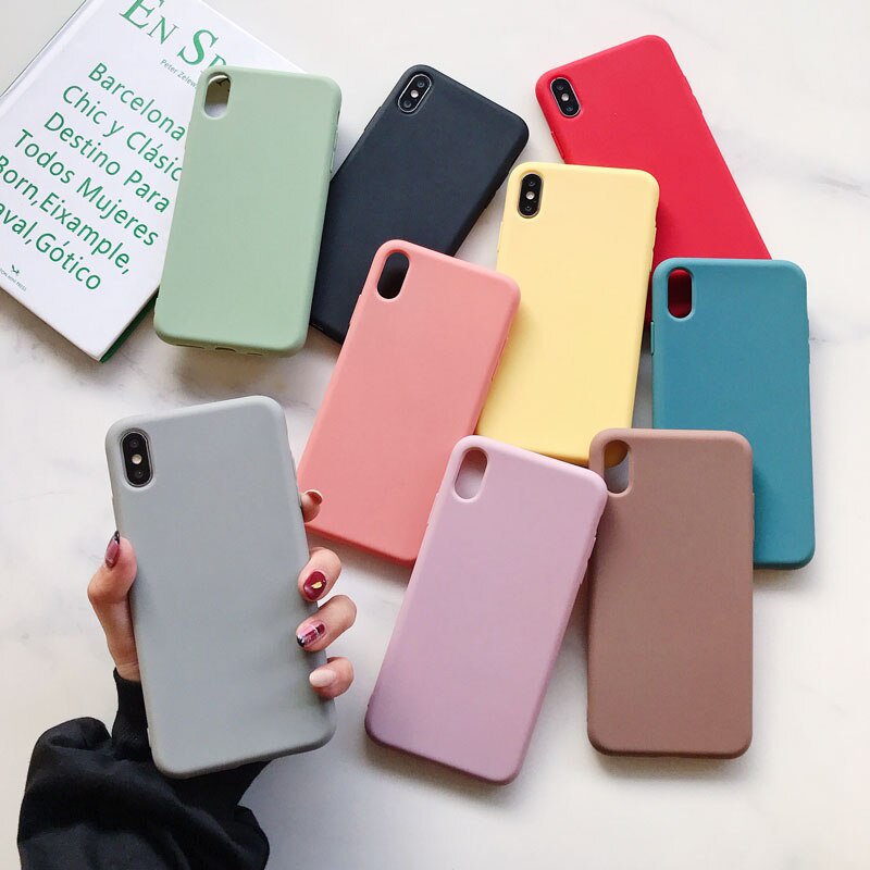 Maccaron candy pastel basic case samsung grand j2 j7 Prime a30s a50 a50s m20 redmi note 5 5a Prime v