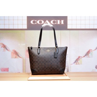 Brand: Coach  ZIP TOP TOTE IN SIGNATURE CANVAS