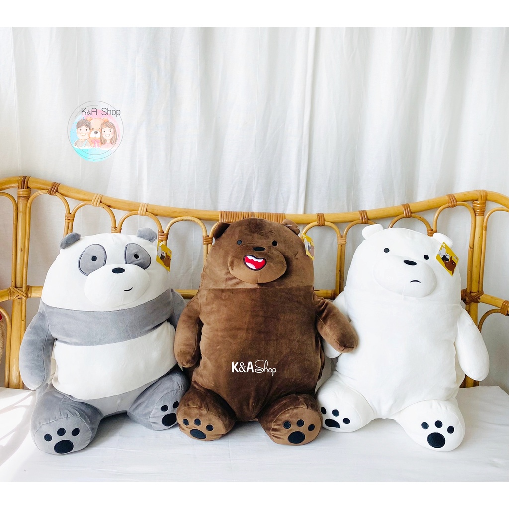 ตุ๊กตา WeBareBears วีแบแบร์ กริซลี่ (กริซซ์) แพนด้า (แพนแพน) ไอซ์แบร์ (หมีแข็ง)