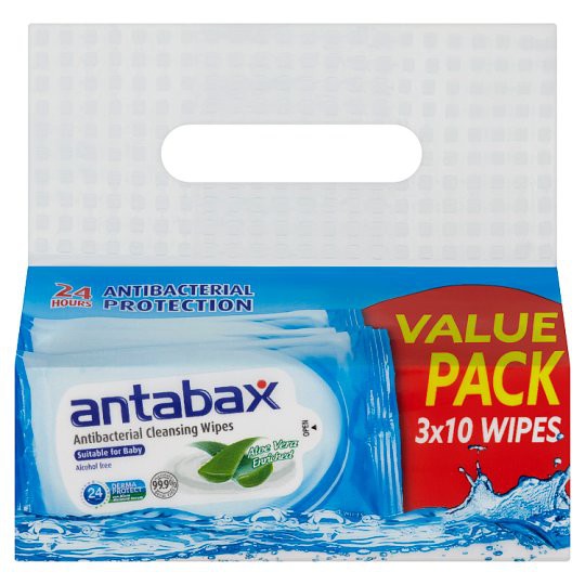 ANTABAX WET TISSUE 3 X10 WIPES