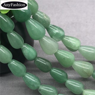 Green Aventurine Jade Drop Beads สีเขียว AVenturine หยกวางลูกปัดธรรมชาติหลวมหิน Diy สำหรับสร้อยคอ