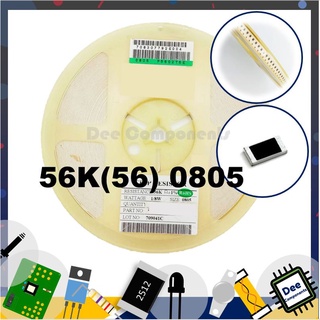 56K Ohm (56) 0805 ±1% 125 mW ±100ppm/℃ 0805F5602T5E Uni-Ohm 1-A1-34 (ขายยกแพ็ค 1 แพ็ค มี 100 ชิ้น)