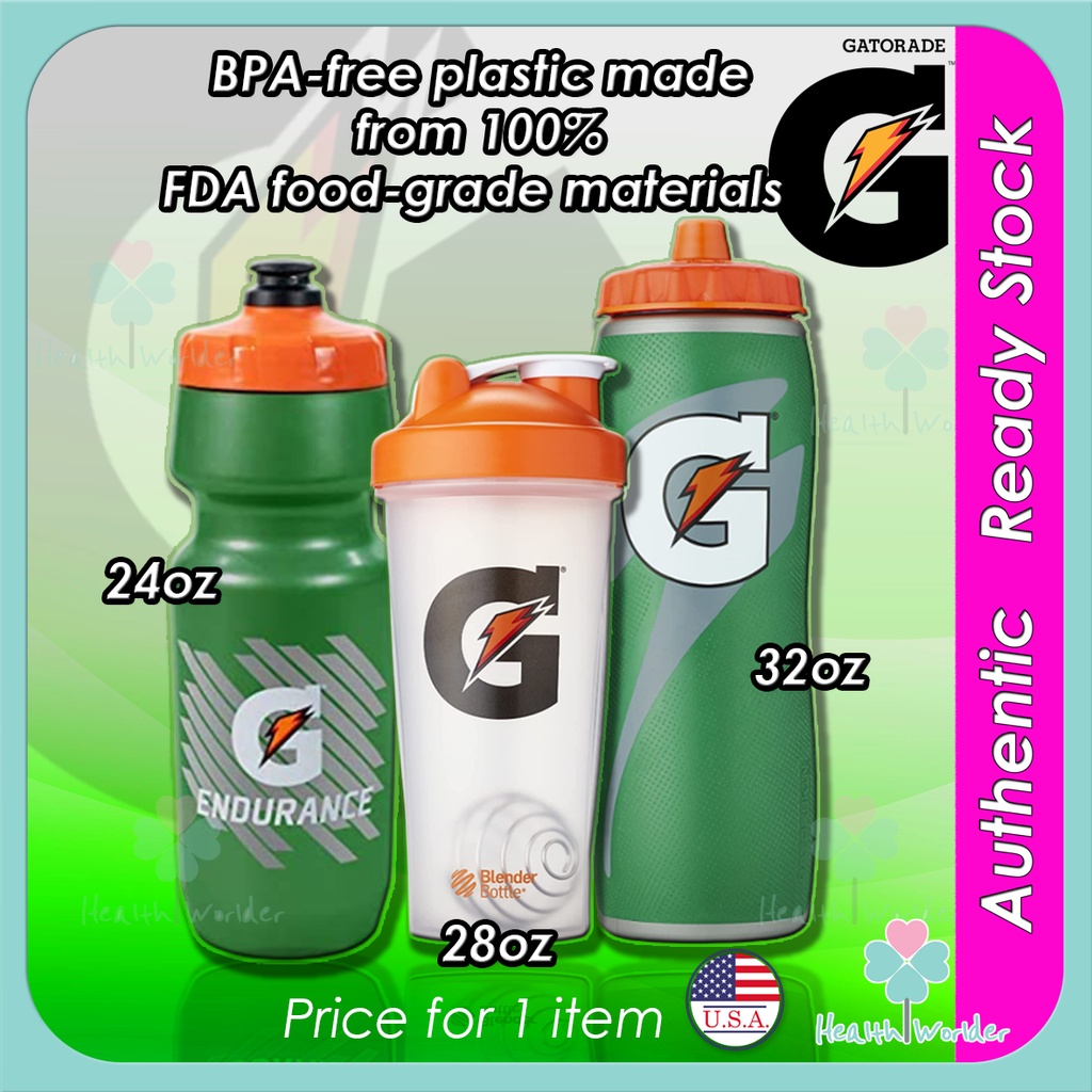 Gatorade Endurance Bike Bottle Gator-skin Bottle One Size, Blender Bottle Shaker Bottle, BPA Free