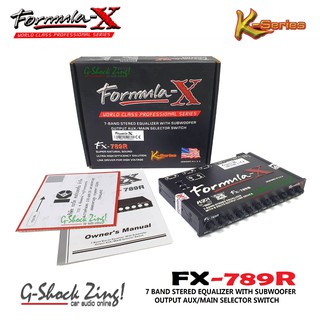 FORMULA-X ปรีแอมป์ 7แบน/Band ปรีแอมป์ คุณภาพปรับแต่งเสียงได้ัดังใจ ไฟปุ่มเปลี่ยนสีได้ 2สี FORMULA-X รุ่นFX-789R