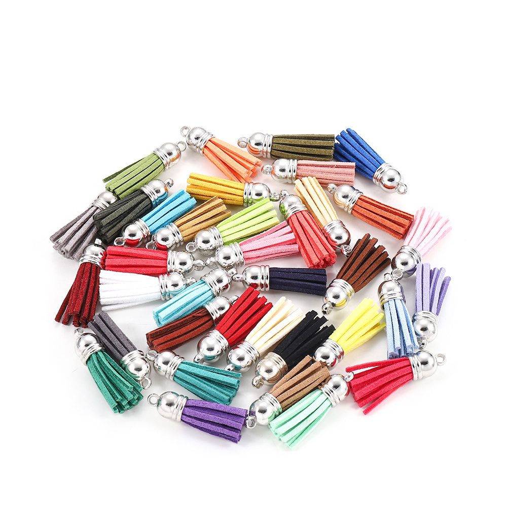พู่สี DIY เครื่องประดับ พวงกุญแจ จี้ห้อยโทรศัพท์ (20 ชิ้น/แพ็ค 10 มม.)