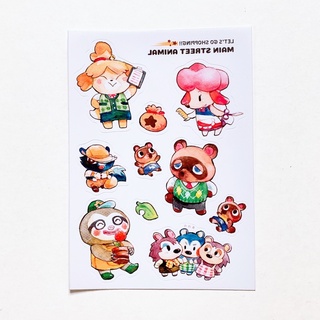 สติกเกอร์แฟนอาร์ต Animal Crossing ลาย Main Street Animal [KIRIGA]