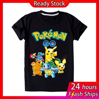 ღღღღIn Stock Pokemon Anime Pika Pikachu Boy Men T-shirt Unisex Tee 100%cotton Short Sleeved PCyZ cq6c