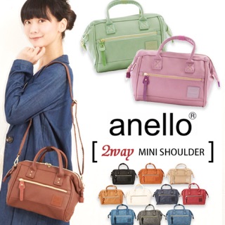 💥SAEL💥 กระเป๋า​ Anello 2-way PU Leather Mini SIZE​ (สินค้าของแท้นำเข้าเอง)