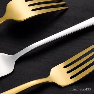 พร้อมส่งช้อน&ส้อม ช้อน&ส้อมแสตนเลส ช้อนส้อมเกาหลี 1คู่ ยาว17ซม