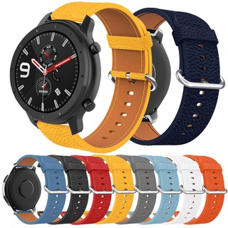 สายนาฬิกาข้อมือหนัง สำหรับ Huami Amazfit GTR 47mm/Amazfit Pace/Stratos 2/2S