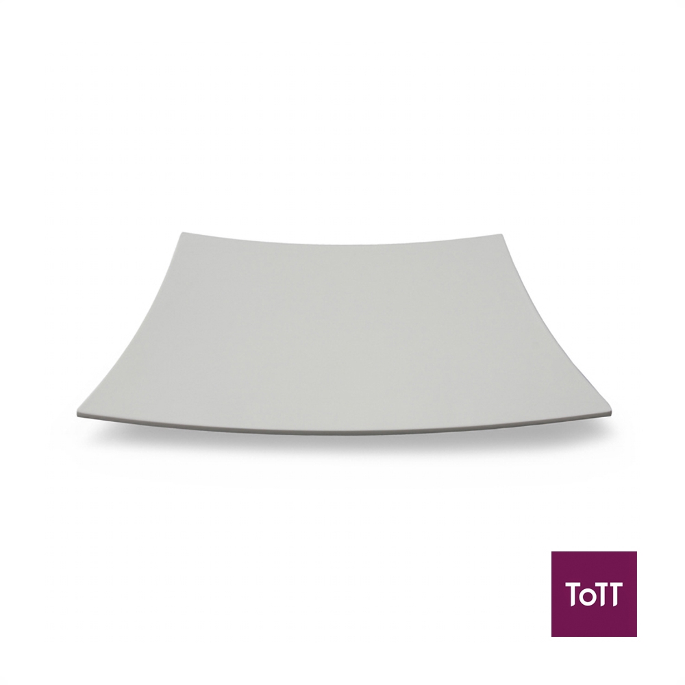 Efy Luna สีขาวเมลามีนสี่เหลี่ยมผืนผ้า GN 1/2 แผ่นโค้ง L32.5xW26.5xH4cm