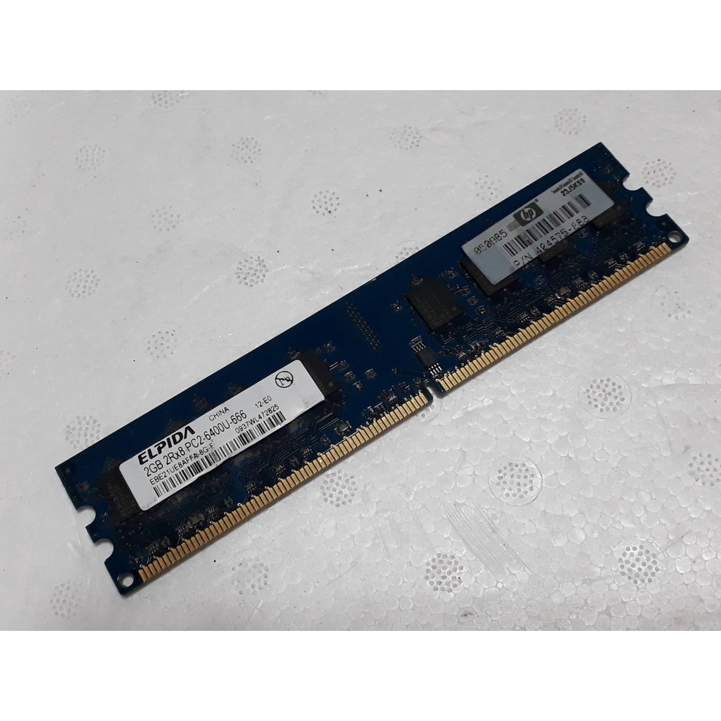 RAM ELPIDA DDR2-Bus800/2GB (2GB 2Rx8 PC2-6400U-666) แบบ 16 ชิป สำหรับ PC